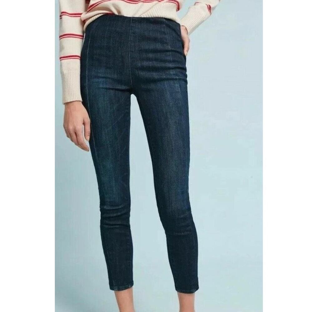 Pilcro and the Letterpress High Rise Denim Leggings Size 27 Blue Minimal Casual